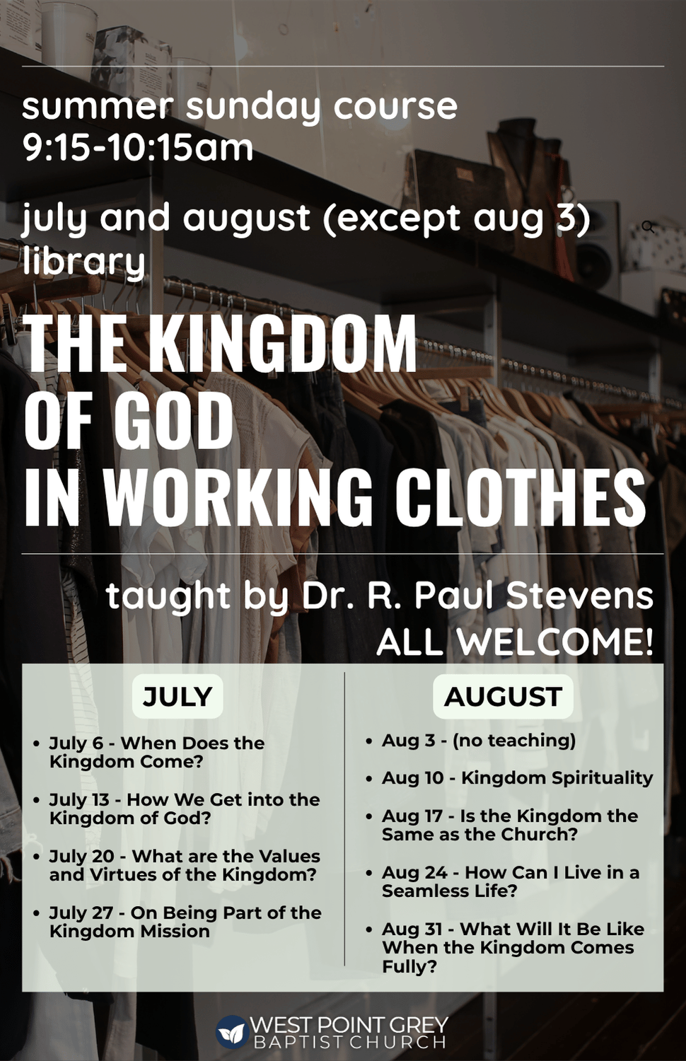 Summer Sunday Course