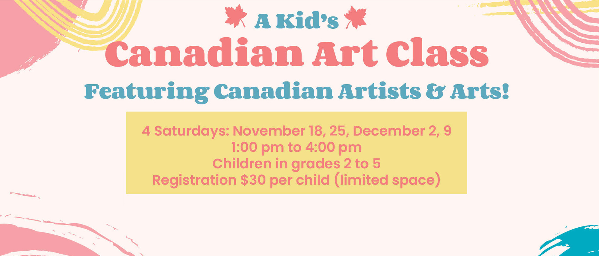 kids art class graphic